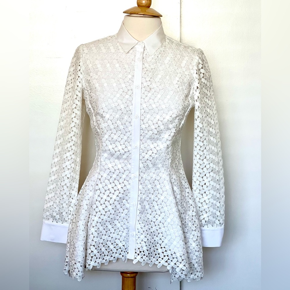 Lela Rose daisy embroidered blouse - Picture 3 of 16